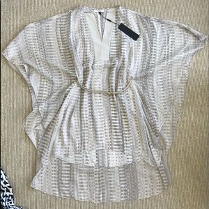 Halston Heritage flow dress with belt